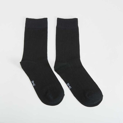 Pack x2 calcetines media caña canalé negro MKL