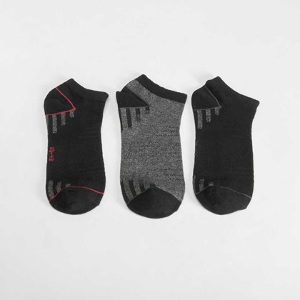 Pack 3x calcetines sport tobilleros negro hombre