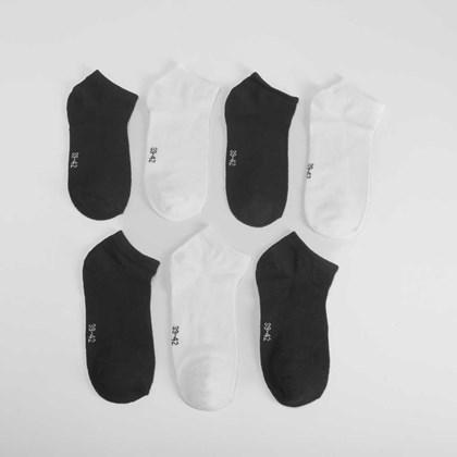 Pack X7 pares calcetines blanco negro