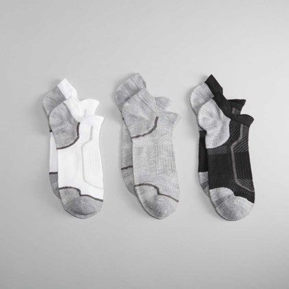 Pack x3 calcetines tobilleros sport gris MKL