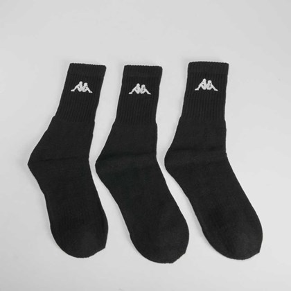 Pack 3x calcetines tenis negros KAPPA