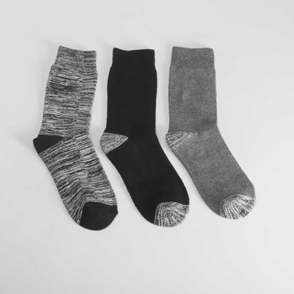 Pack de 3x calcetines largos jaspeado trabajo homb
