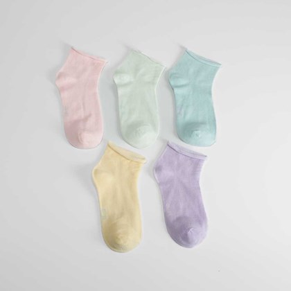 Pack 5x calcetines multicolores sin puño niños