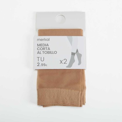 Pack x2 media corta beige MKL