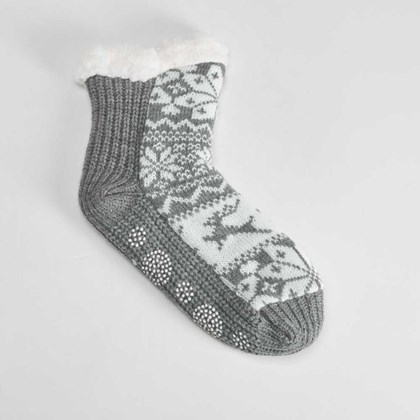 Bota calcetín antideslizante gris mujer