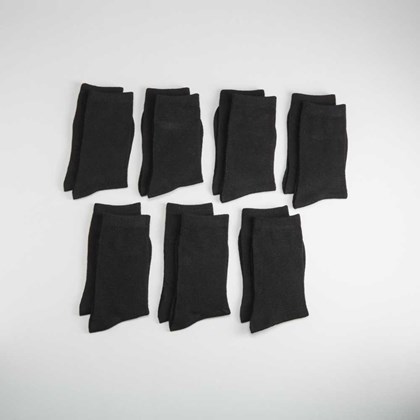 Pack x7 calcetines negro MKL
