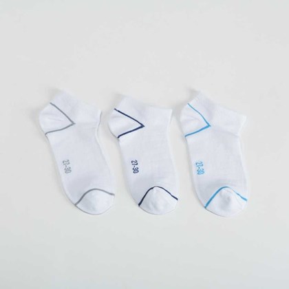 Pack 3x calcetines tobilleros blancos MKL