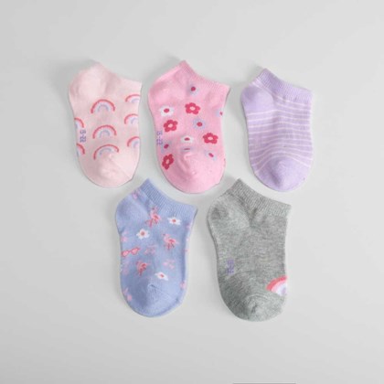 Pack 5x calcetines cortos bebé multicolor