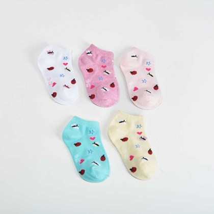 Pack 5x calcetines invisibles mariquitas MKL