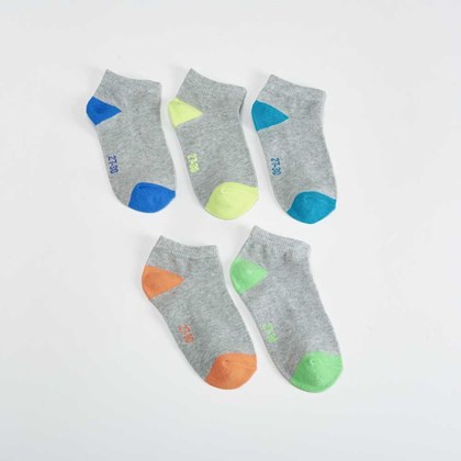 Pack x5 calcetines tobilleros multicolor MKL