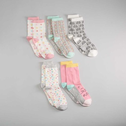 Pack 5 calcetines fantasía motas MKL