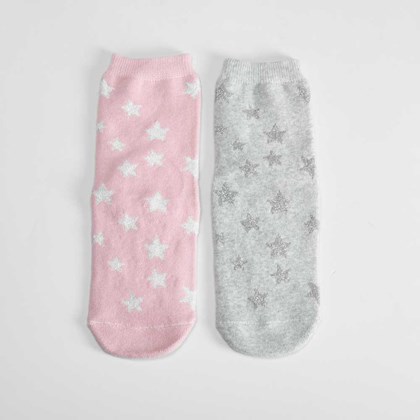 Pack 2x calcetines antideslizantes estrella de niñ