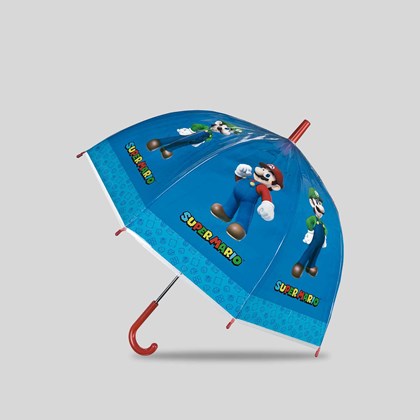 Paraguas transparente azul SUPER MARIO