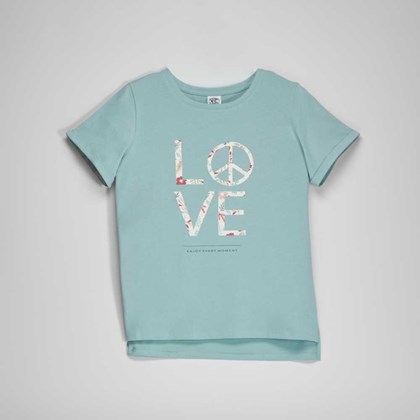 Camiseta verde love mujer