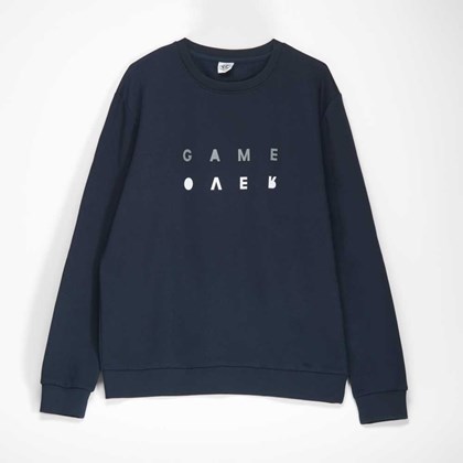 Sudadera hombre azul game over