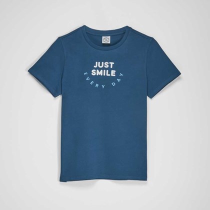 Camiseta azul smile niño