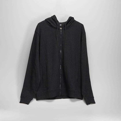 Sudadera con capucha y cremallera gris UTWO