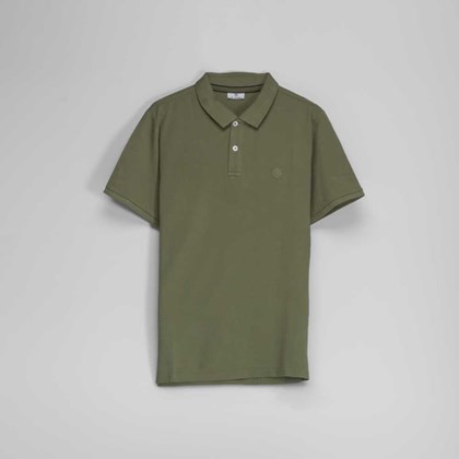 Polo verde kaki botones MR HANSEN