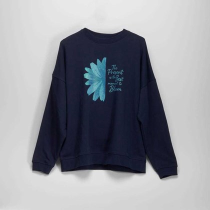 Sudadera mujer floral azul MERKAL