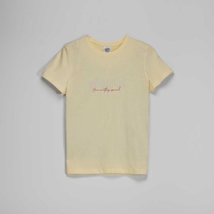Camiseta manga corta amarilla Girls NYC
