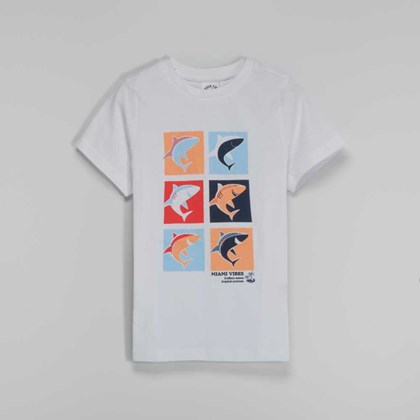 Camiseta de manga corta tiburones SEVEN FIVE