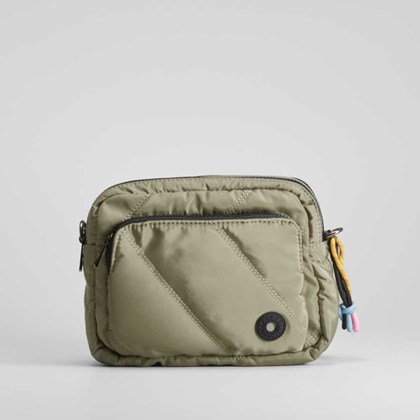 Bolso bandolera nylon acolchado khaki NYC