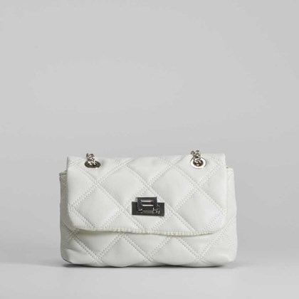 Bolso bandolera acolchado blanco NYC