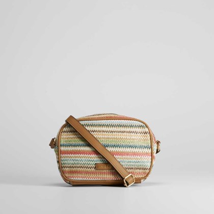 Bolso bandolera rafia rectangular PICCOLA PIU
