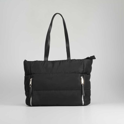 Shopper acolchado con cremalleras NYC