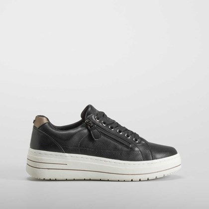 Deportiva casual Shock Absorber negra COMFEET
