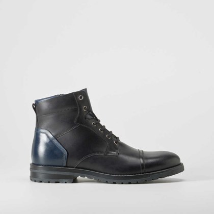 Botín casual piel negro FOSCO