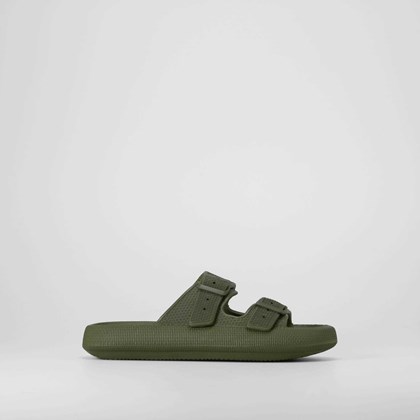 Chancla doble hebilla ajustable verde COCONUT