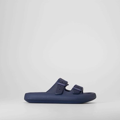 Chancla doble hebilla ajustable azul COCONUT
