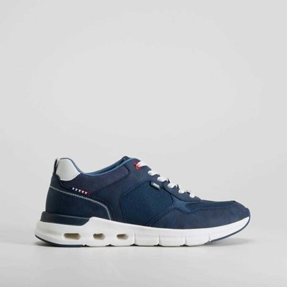 Zapatilla casual jogger cordones azul XTI