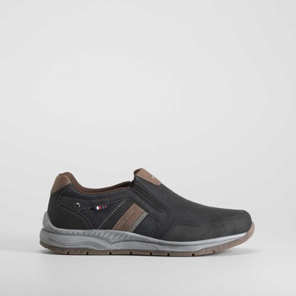 Deportiva casual slip on negra SENDA ROAD