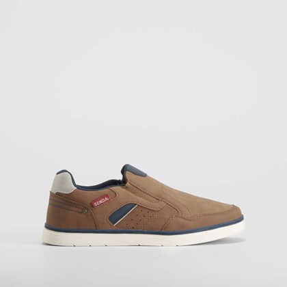 Zapatilla slip-on taupe SENDA ROAD