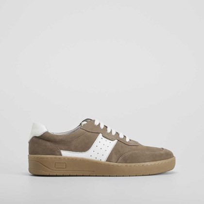 Zapatilla casual piel taupe FOSCO