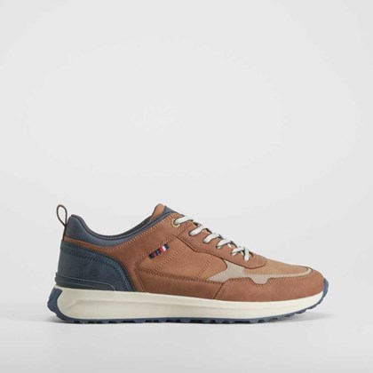 Deportiva retro runner marrón SENDA ROAD