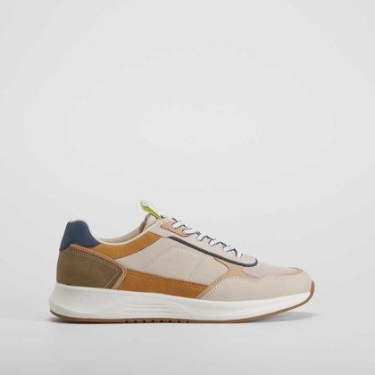 Zapatilla casual beige y multicolor NYC