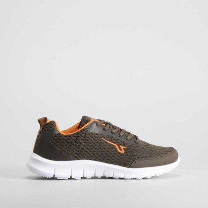 Deportiva kaki y naranja UTWO