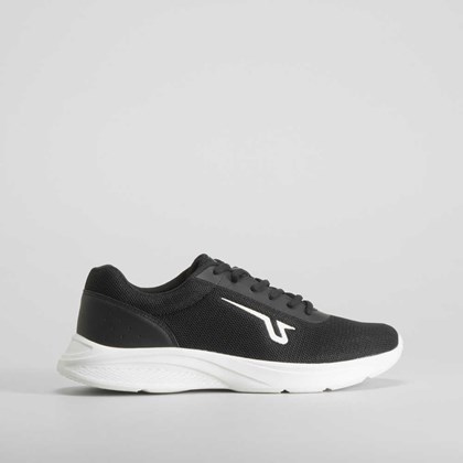 Zapatilla deportiva negra suela blanca UTWO