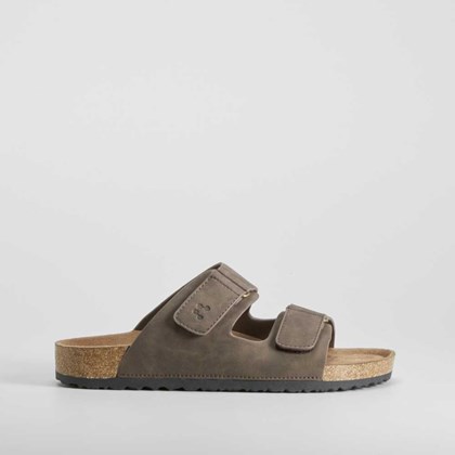 Sandalia bio de velcro Soft Insock marrón COMFEET