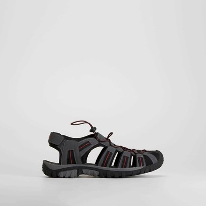 Sandalia outdoor cerrada cordón elástico gris UDOK