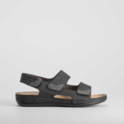 Sandalia triple velcro 3D Therapy  negra COMFEET