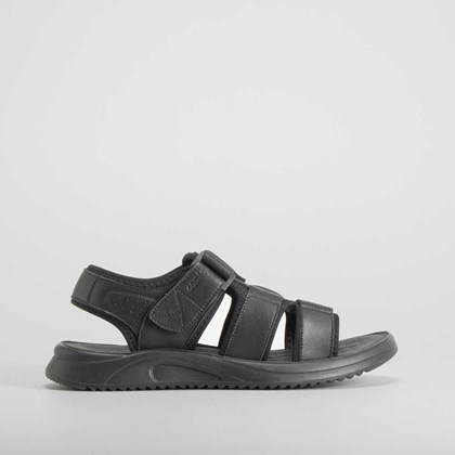 Sandalia de piel 3D Therapy  negra COMFEET