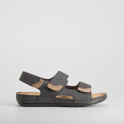 Sandalia triple velcro marrón COMFEET