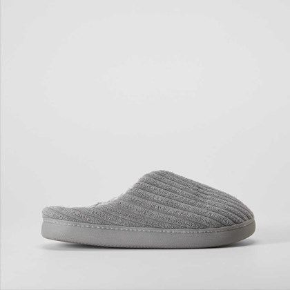 Zapatilla casa pana gruesa gris OLYNE