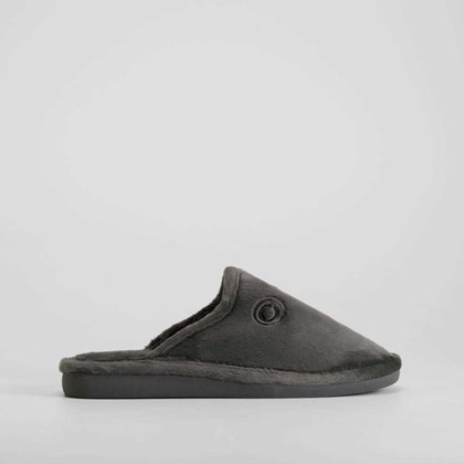 Zapatilla casa terciopelo gris COMFEET