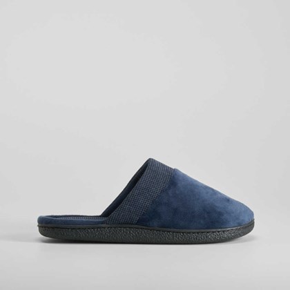 Zapatilla casa terciopelo azul marino OLYNE