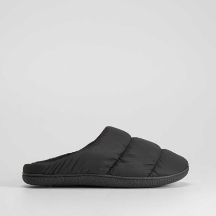 Zapatilla de casa abierta nylon negra OLYNE
